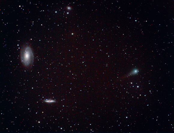 Comet C/2017 TW meets M81 and 82