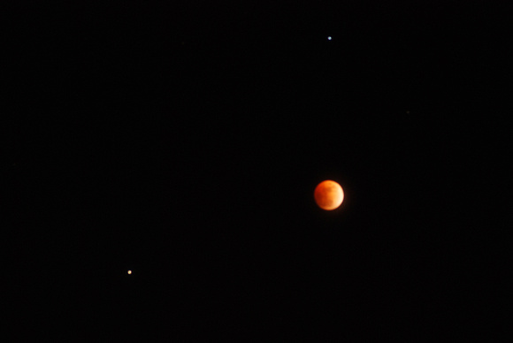 Lunar Eclipse, Saturn, and Regulus