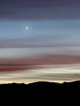 January 22,2023 Conjunction of Venus, Saturn and Moon.