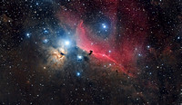 NGC 2024, the Flame Nebula and the Horsehead Nebula