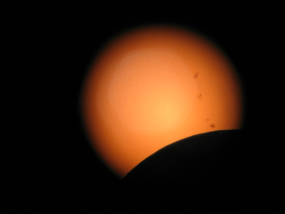 Start of the eclipse Aug 21-2017 through the telescope