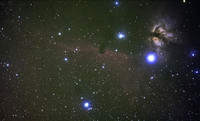Horsehead and Flame Nebulas in Orion