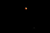 Lunar eclipse Jul 27-2018 Rozhen Bulgaria. Mars below Moon.