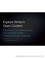Explore Winter Star Clusters