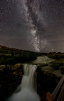 Milky Way over Lundbreck Falls