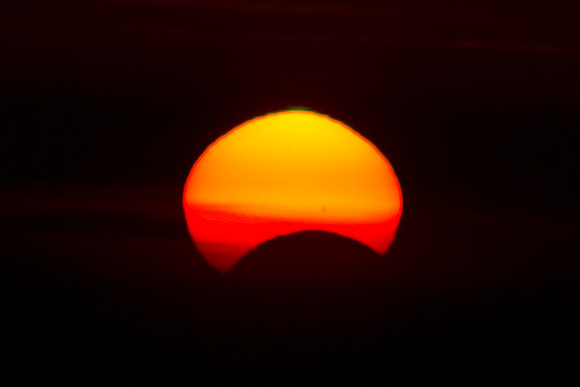 Sunset Eclipse and Green Flash