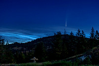 Noctilucent clouds and Comet