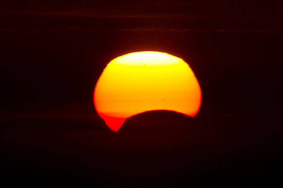 Partial Solar Eclipse during Sunset