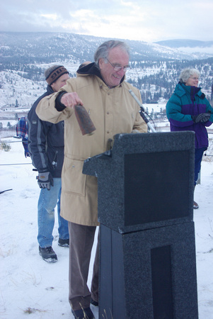 Chris Purton marks the moment