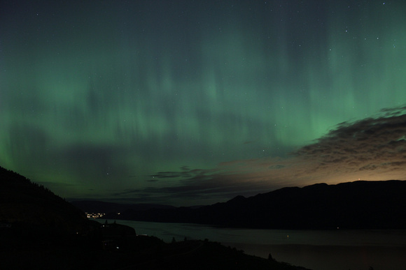 Okanagan Aurora Whole Sky Lit Up