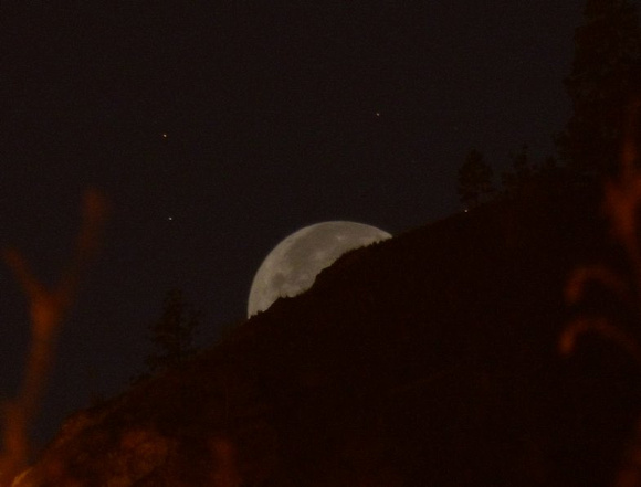 Earthlight on the Setting Moon