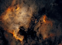 North American and Pelican Nebula starless