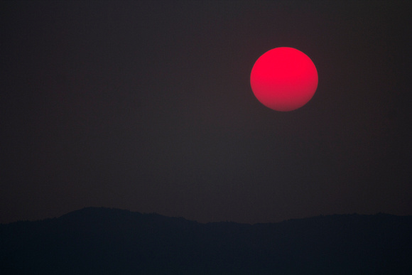 Fire Sun over Mount Kobau