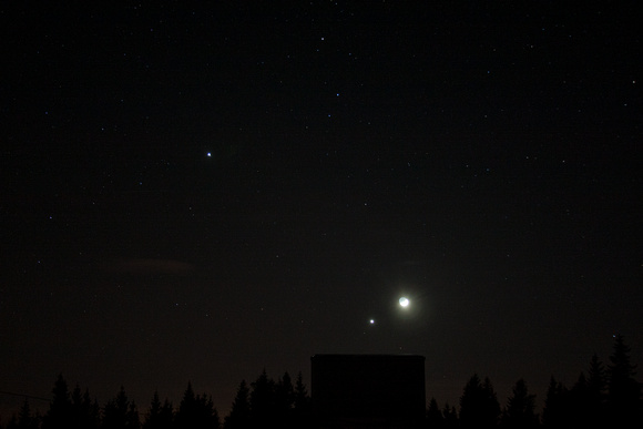 Venus, Jupiter and the Moon going down