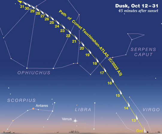 Comet Tsuchinshan in October 2024