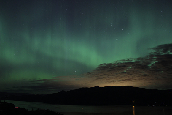 Okanagan Aurora Curtains over Kelowna